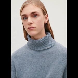 COS High Neck Cashmere Jumper in Blue (NEW)